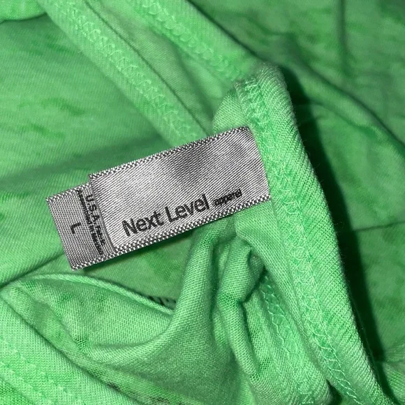 “ I Run To Burn Off The Crazy” Racerback Heathered Lime Green Workout Tank Top - Picture 8 of 8